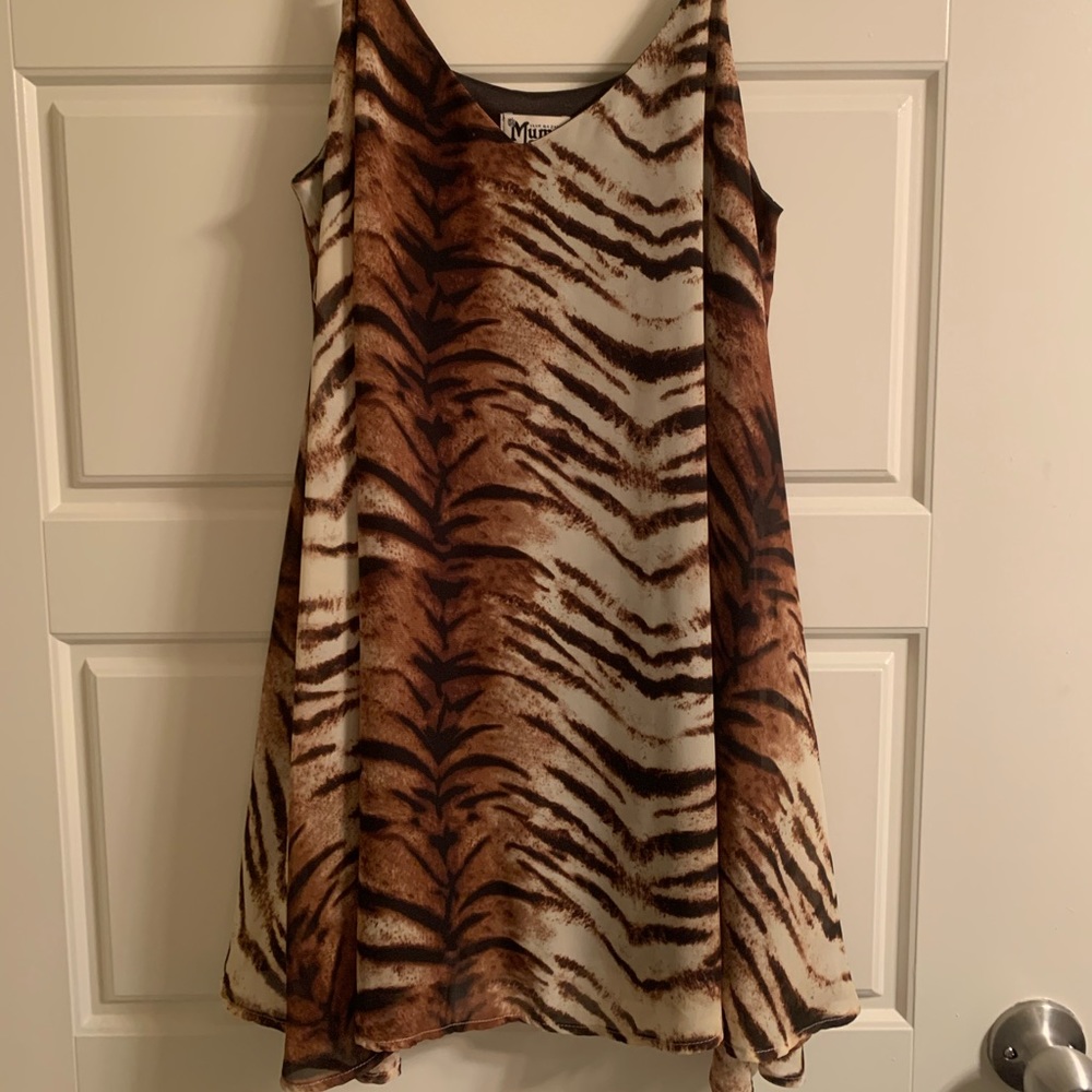 Show me your mumu tiger stripe mini dress